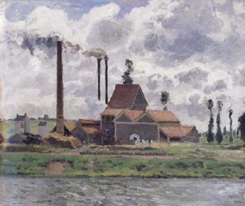 Camille Pissarro Factory near Pontoise Usine pres de Pontoise China oil painting art
